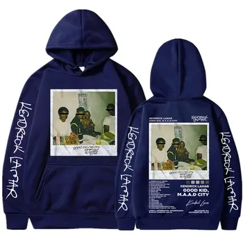 Музыкальный альбом в стиле хип-хоп с графическим изображением рэпера Кендрика Ламара Good Kid, толстовка с капюшоном, Мужские и женские толстовки, модная уличная одежда y2k Оверсайз - Изображение 2  