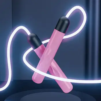 Скакалка со светодиодной подсветкой Скоростная скакалка для прыжков со скакалкой для взрослых, для похудения, для детей, портативные тренажеры для занятий спортом - Изображение 2  