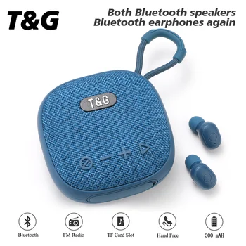 T & G TG813 Мини Портативный Динамик Bluetooth Беспроводные Колонки С Наушниками Водонепроницаемая Колонка Boombox BT USB FM-Радио Громкоговоритель - Изображение 1  