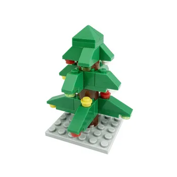 Праздник MOOXI Рождественская елка, строительный блок, модель, Фестиваль сборки, Развивающая Кирпичная игрушка для детей, украшение дома MOC4001 - Изображение 2  