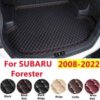 SJ Professional XPE Кожаный коврик для багажника автомобиля с высокими бортами, задняя накладка для багажника, водонепроницаемая, подходит для SUBARU Forester 2008-09-10-2022 - Изображение 1  