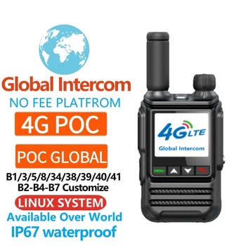 Глобальная Интеркомная сеть 4G PoC Интернет-Двусторонняя Радиосвязь IP-67 Sim-карта walkie talkie пара на дальность 5000 км (без комиссии) Платформа внутренней связи - Изображение 1  