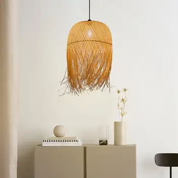 Декоративный подвесной светильник из бамбука ручной работы для апарт-отеля - Изображение 1  