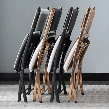 Кухонный стул со спинкой, Удобный складной компьютерный стул, офисный стул из высокоэластичной губки, Устойчивая мебель в скандинавском стиле. - Изображение 2  