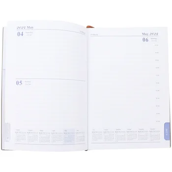 Книга повестки дня на 2024 год Фиолетовый Блокнот Многофункциональные Записные Книжки Планировщик Английский Блокнот Фиолетовый Бумажный Органайзер на каждый день - Изображение 2  