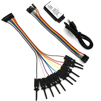 2X Тестовый зажим-крючок для логического анализатора, тестовая папка для соединительного провода, кабель Dupont для продажи через USB 24 м 8 КАНАЛОВ - Изображение 2  