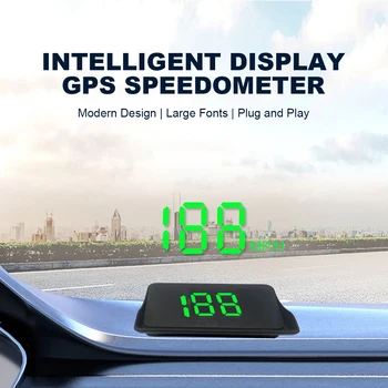 Автомобильный HUD Головной Дисплей Автоэлектроника HUD Проектор Дисплей Цифровой Автомобильный GPS Спидометр Светодиодный Дисплей для Всех Автомобильных Аксессуаров - Изображение 1  