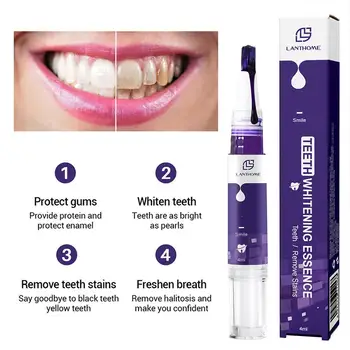 Фиолетовая отбеливающая зубная паста V34 Удаляет пятна от дыма и чая на зубах, Корректор цвета, карандаш, профессиональный инструмент для отбеливания зубов - Изображение 2  