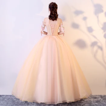 Новые розовые пышные платья с открытыми плечами, платье Robe De Bal, винтажное платье на заказ, большие размеры, Vestidos De 15 - Изображение 2  