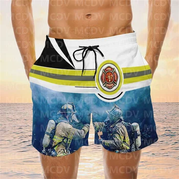 Забавные плавки с лошадью-пожарным, пляжные шорты, мужские шорты wim - Изображение 2  