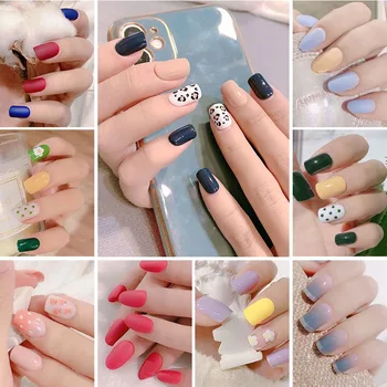Онлайн-наклейки для накладных ногтей знаменитостей для ношения ногтей, готовые пластыри для наращивания ногтей, Съемные пластыри для ногтей для женщин - Изображение 1  