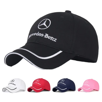 для Mercedes Benz Логотип W204 W205 W210 W211 W212 W463 Хлопковая Бейсболка Мужская Регулируемая Солнцезащитная Шляпа Snapback Спорт На Открытом Воздухе Повседневная - Изображение 1  