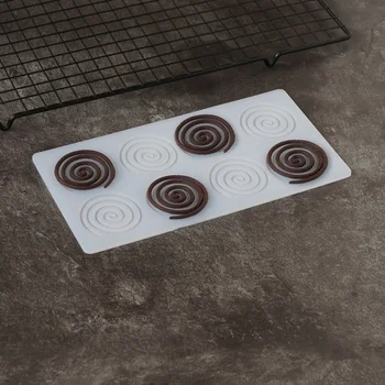 Силиконовая форма для шоколада в форме водоворота, украшающая верх торта, завитки, Переносной лист, Декотация формы - Изображение 2  