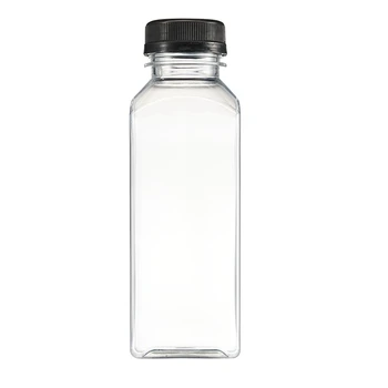 Многоразовые пластиковые бутылки для сока емкостью 12 унций, прозрачные контейнеры для соков, воды, смузи и других напитков - Изображение 2  
