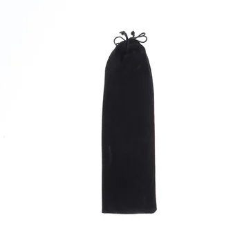 Сумка для соломинок многоразового использования, черный фланелевый мешочек, чехол для хранения напитков, нержавеющая - Изображение 2  