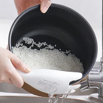 Многофункциональное средство для чистки риса, не травмирующее руки, для мытья риса, Кухонная ложка для риса, артефакт, бытовой инструмент для мытья риса, Кухонная утварь - Изображение 1  