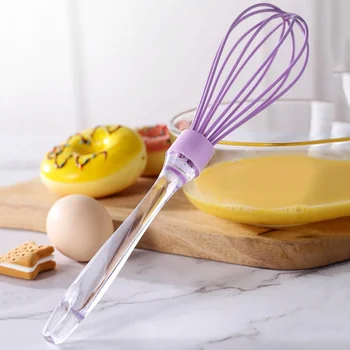Органический силиконовый ручной венчик Для взбивания яиц, Устойчивые к коррозии Кухонные Принадлежности для выпечки, Инструменты для выпечки десерта - Изображение 1  