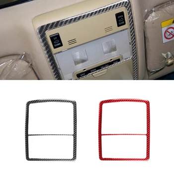 Автомобильный стайлинг Из настоящего углеродного волокна Передняя лампа для чтения Рамка Накладка для Toyota Land Cruiser Prado 2010-2018 - Изображение 1  