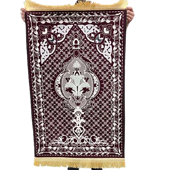 Хрустальный бархатный простой религиозный коврик для богослужения в этническом стиле, коврик для дивана, гостиной, набивной коврик для молитв, можно стирать в машине - Изображение 2  