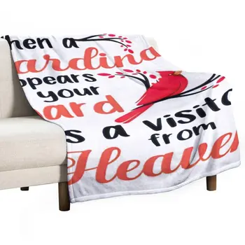 Новое одеяло Cardinal the visitor from heaven из фланелевой ткани, декоративные одеяла для дивана - Изображение 1  