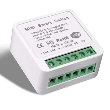 Tuya Wifi Zigbee 16A Mini Smart Switch 1/2/3/4 Бит Поддержка 2-Полосного управления Smart Life Alexa Google Home Яндекс Alexa - Изображение 2  