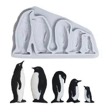 3D Симпатичные формы для кубиков льда, Силиконовая форма Parable Penguin, Антипригарный лоток, Форма для кубиков льда забавной формы для конфет, шоколадных коктейлей. - Изображение 1  