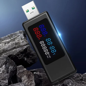KWS-V30 USB-измеритель мощности, тестер 6в1, текущее напряжение, синхронизация, мощность, измеритель количества электроэнергии с памятью отключения питания - Изображение 1  
