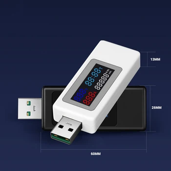 KWS-V30 USB-измеритель мощности, тестер 6в1, текущее напряжение, синхронизация, мощность, измеритель количества электроэнергии с памятью отключения питания - Изображение 2  