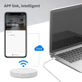 1-6 шт. Мост WiFi Bluetooth Smart Gateway Hub, Многомодельный Умный Дом, Приложение Tuya ZigBee, Беспроводной Пульт Дистанционного Управления Alexa Google - Изображение 1  
