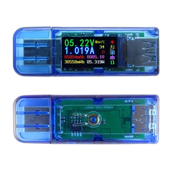 Тестер AT34, Цифровой вольтметр, амперметр, тестер емкости аккумулятора, USB-зарядное устройство - Изображение 2  