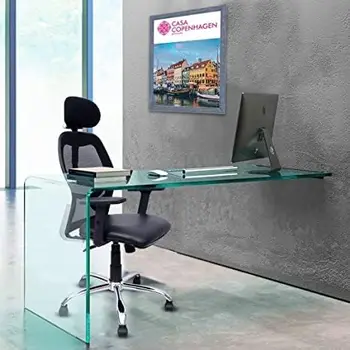 Стул с регулируемой поясничной поддержкой, сетчатый компьютерный стул с высокой спинкой, подголовником, мягкой губчатой подушкой и функцией наклона, поворотный - Изображение 1  