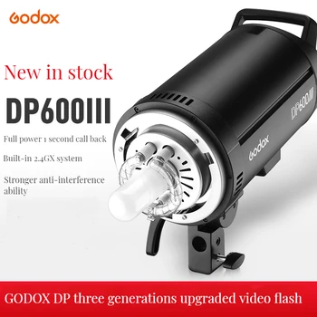 Студийная вспышка Godox DP600III-V Мощностью 600 Вт GN106 5600 ± 200K Со Стробоскопическим Освещением, Встроенная Беспроводная X-система 2.4 G с креплением Bowens - Изображение 1  