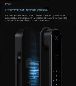 M-D100-1-1 2022 Защита безопасности приложения Mijia Mihome HomeKit Интеллектуальный Цифровой Электронный дверной замок с паролем по отпечатку пальца - Изображение 2  