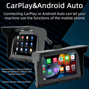 Портативный мультимедийный плеер 5-дюймовый GPS-навигатор с сенсорным экраном, беспроводной Carplay Android Auto Mirrorlink, стереосистема для мотоцикла, видеорегистратор - Изображение 2  