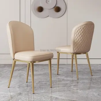 Современные мобильные обеденные стулья, Дизайнерский стул для гостиной, Офисное кресло для мероприятий, постмодернистская белая мебель для балкона Silla Comedor - Изображение 1  