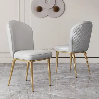 Современные мобильные обеденные стулья, Дизайнерский стул для гостиной, Офисное кресло для мероприятий, постмодернистская белая мебель для балкона Silla Comedor - Изображение 2  
