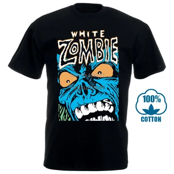 Белый Зомби Синяя футболка с монстром Размеры S, M, L, Xl, 2Xl Совершенно Новый Роб Зомби - Изображение 1  
