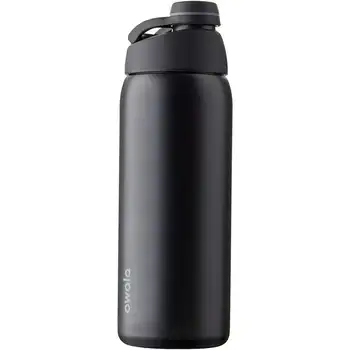 Бутылка для воды из нержавеющей стали, 32 унции, очень темно-черная - Изображение 1  