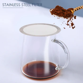 Металлический фильтр для кофе - многоразовый фильтр из нержавеющей стали для кофеварки Aeropress, многоразовые фильтры, 3 шт. - Изображение 2  