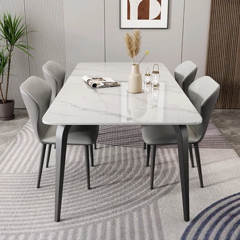 Журнальная консоль, обеденный стол, роскошный мраморный стол для конференций в саду, стол в центре бара, мебель для столовой Muebles De Cocina WJ35XP - Изображение 1  