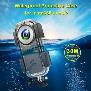 PULUZ Подходит для камеры Insta360 ONE X2 Водонепроницаемый чехол 30 метров водонепроницаемый - Изображение 2  