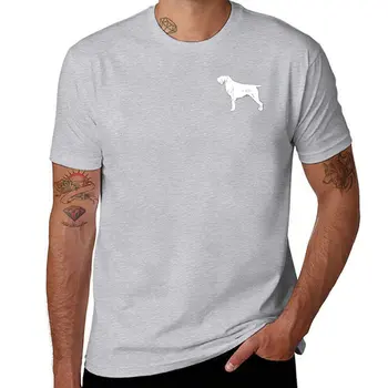 Новая БЕЛАЯ футболка с жесткошерстным указательным грифоном 2022, мужские топы, великолепная футболка, одежда kawaii, мужские футболки - Изображение 1  