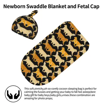 Детское пеленальное одеяло для рысистого золотистого ретривера для новорожденного - Изображение 2  