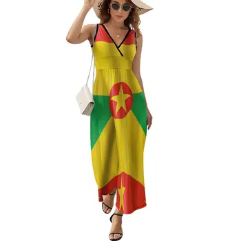 Платье без рукавов с флагом Гренады, шикарное и элегантное вечернее платье, женские вечерние платья 2023 - Изображение 1  