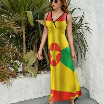 Платье без рукавов с флагом Гренады, шикарное и элегантное вечернее платье, женские вечерние платья 2023 - Изображение 2  