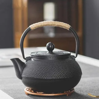 UPORS Японский Железный Чайник для Заварки из Нержавеющей Стали Чугунный Чайник для Кипячения Воды Улун 600/800/1200 мл - Изображение 1  