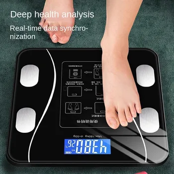 Интеллектуальные весы для измерения жировых отложений Зарядка электронных весов Бытовые весы Bluetooth-костюм для взвешивания жира для взрослых Умный дом - Изображение 1  