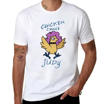 Футболка Chicken Choice Judy, футболка с животным принтом для мальчиков, милая одежда, Короткая футболка, пустые футболки, комплект мужских футболок - Изображение 1  