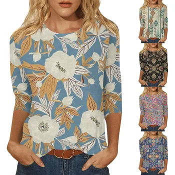 Женская одежда Y2k, Уникальные повседневные рубашки, женские рубашки и топы, летние женские рубашки с принтом и длинными рукавами Футболка - Изображение 1  