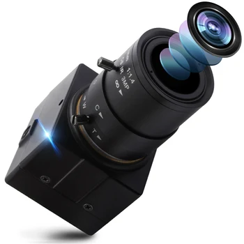 ELP Камера с оптическим зумом 4K 2,8-12 мм Объектив с ручной фокусировкой Цветной IMX415 Ultra HD Широкоугольная веб-камера, камера машинного зрения, USB-камера - Изображение 1  